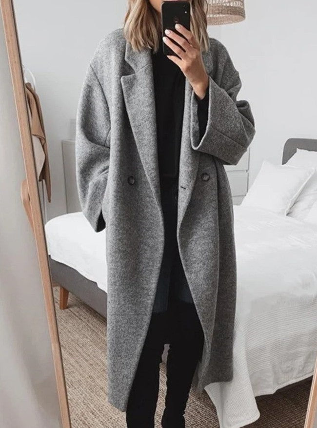 Women's Multi-color Multi-size Woollen Trench Coat.