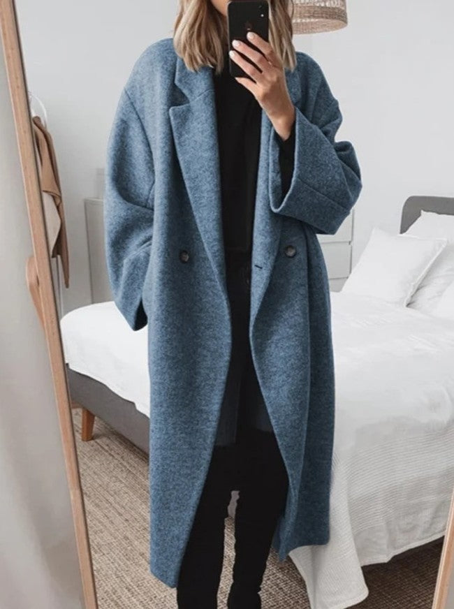 Women's Multi-color Multi-size Woollen Trench Coat.