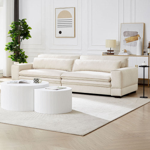 Modern Sofa For Living Room, Bedroom, Apartment, Home Office in Beige
