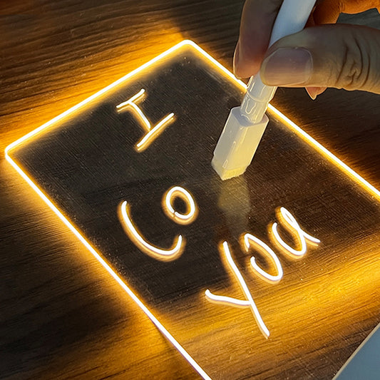 Creative Note Board Creative Led. Night Light USB Message Board Holiday Light With Pen Gift For Children.