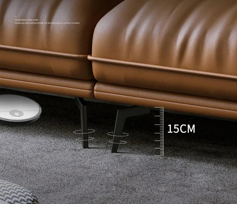 Modern Minimalist Leather Living Room Sofa  Apartment Furniture Set Combination With Customized Color