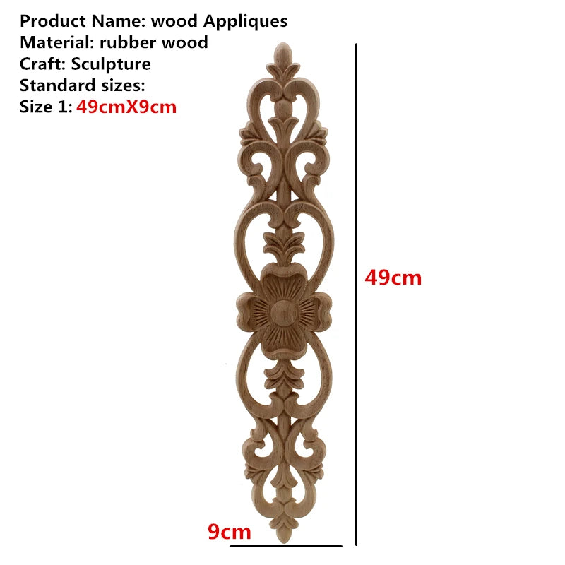 Antique Decorative Wood Appliqués for Furniture Decoration, Fireplaces and Cabinetry Embellishment Wooden Mouldings..