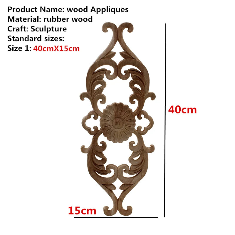 Antique Decorative Wood Appliqués for Furniture Decoration, Fireplaces and Cabinetry Embellishment Wooden Mouldings..