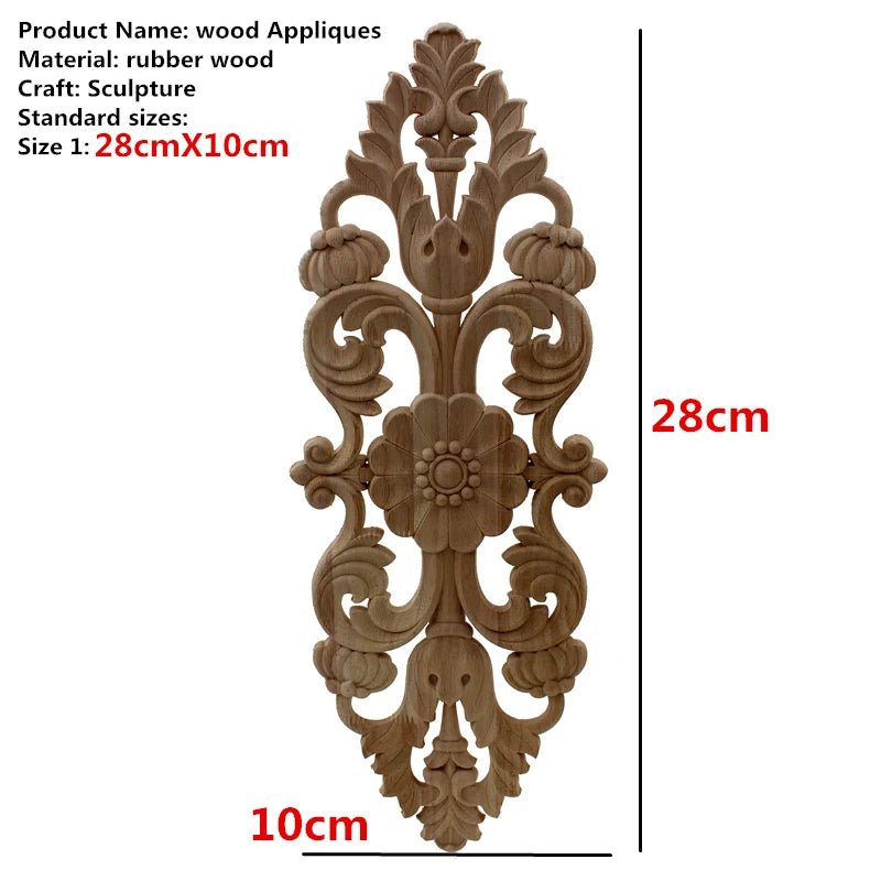 Antique Decorative Wood Appliqués for Furniture Decoration, Fireplaces and Cabinetry Embellishment Wooden Mouldings..