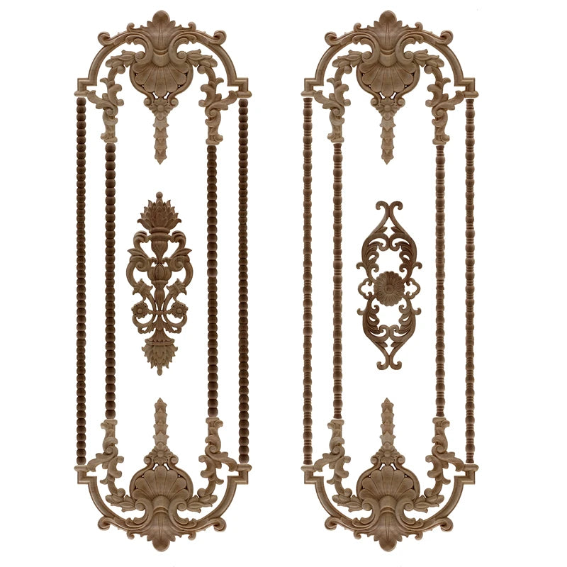 Antique Decorative Wood Appliqués for Furniture Decoration, Fireplaces and Cabinetry Embellishment Wooden Mouldings..