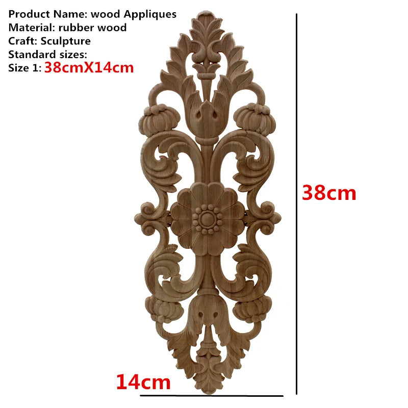Antique Decorative Wood Appliqués for Furniture Decoration, Fireplaces and Cabinetry Embellishment Wooden Mouldings..