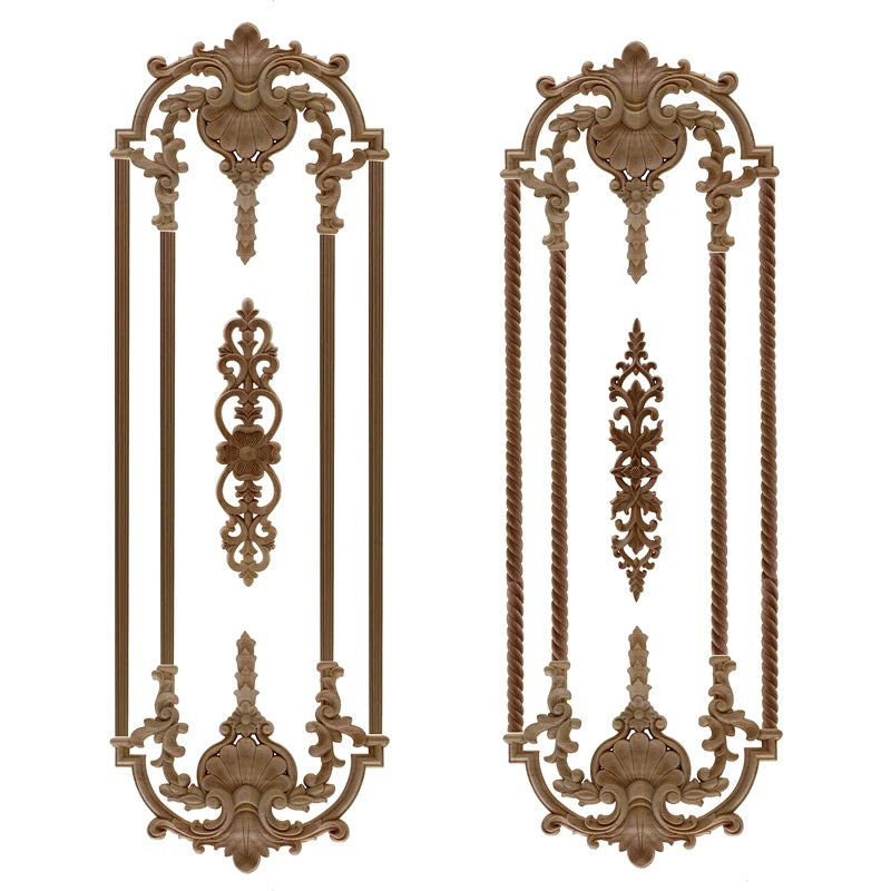 Antique Decorative Wood Appliqués for Furniture Decoration, Fireplaces and Cabinetry Embellishment Wooden Mouldings..