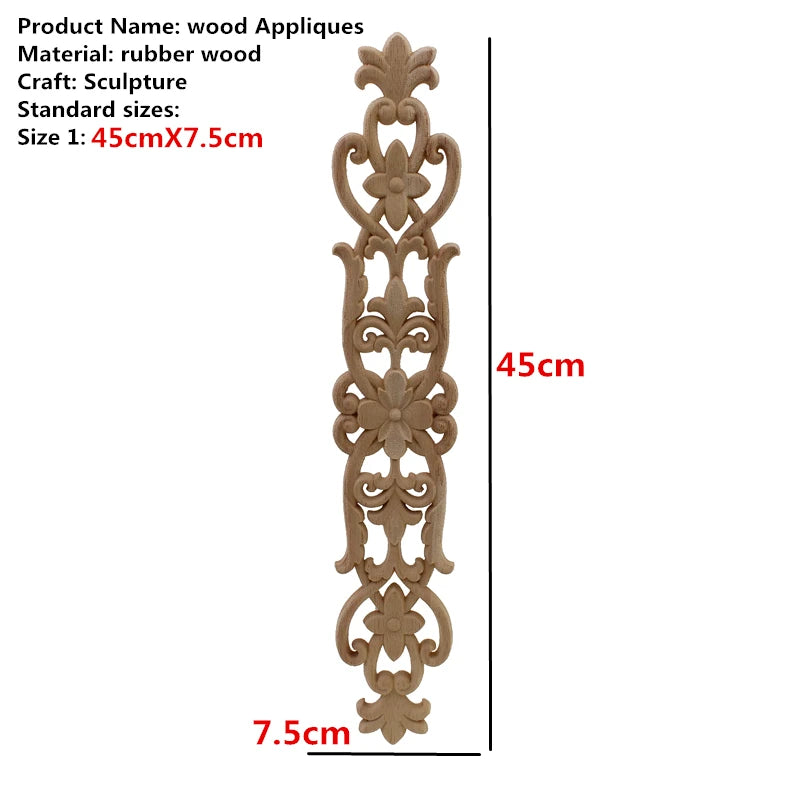 Antique Decorative Wood Appliqués for Furniture Decoration, Fireplaces and Cabinetry Embellishment Wooden Mouldings..