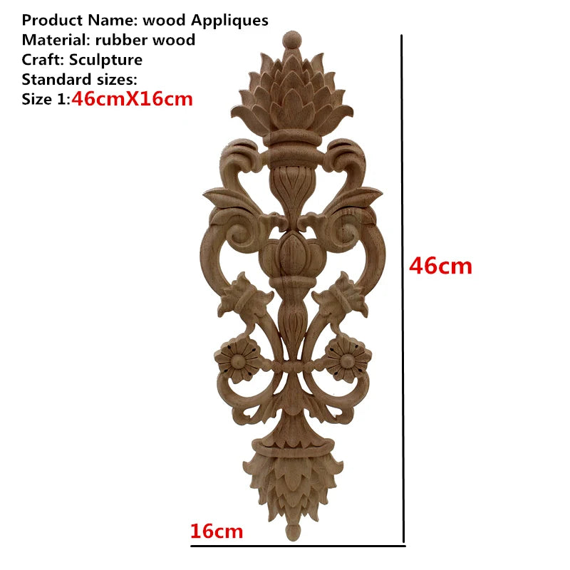 Antique Decorative Wood Appliqués for Furniture Decoration, Fireplaces and Cabinetry Embellishment Wooden Mouldings..