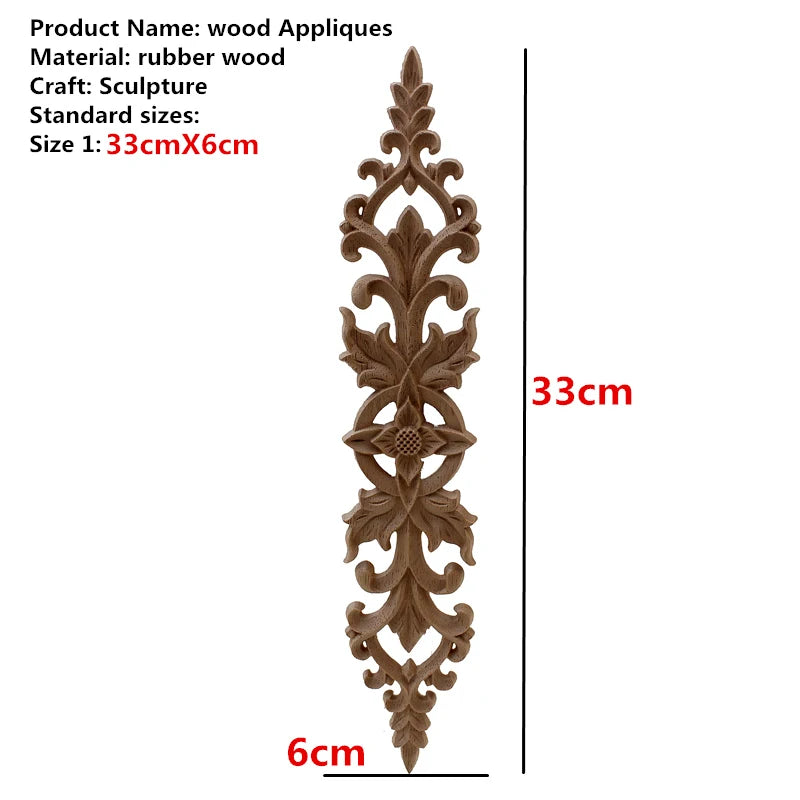 Antique Decorative Wood Appliqués for Furniture Decoration, Fireplaces and Cabinetry Embellishment Wooden Mouldings..