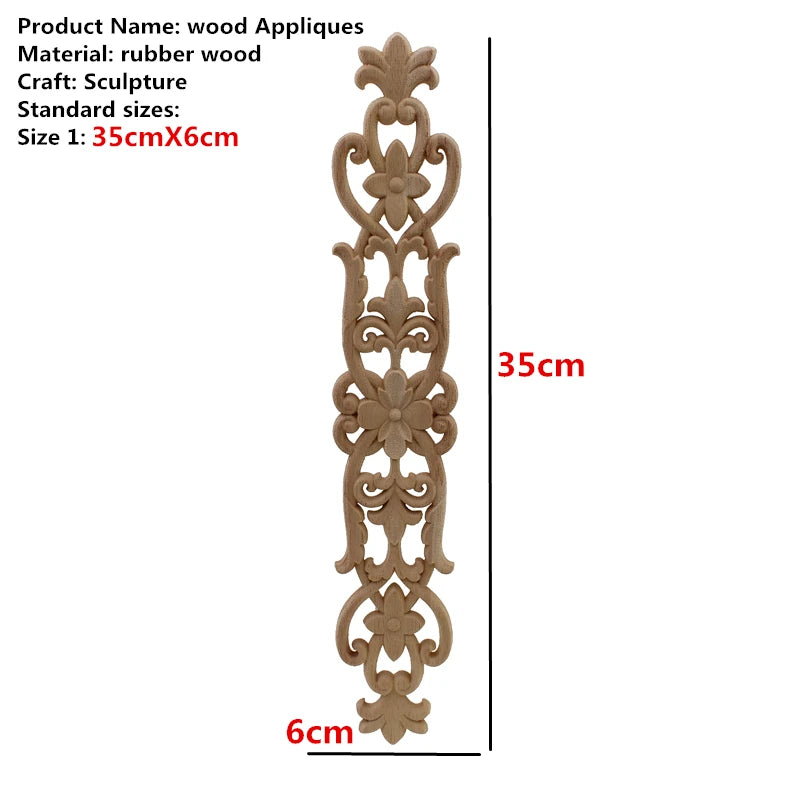 Antique Decorative Wood Appliqués for Furniture Decoration, Fireplaces and Cabinetry Embellishment Wooden Mouldings..