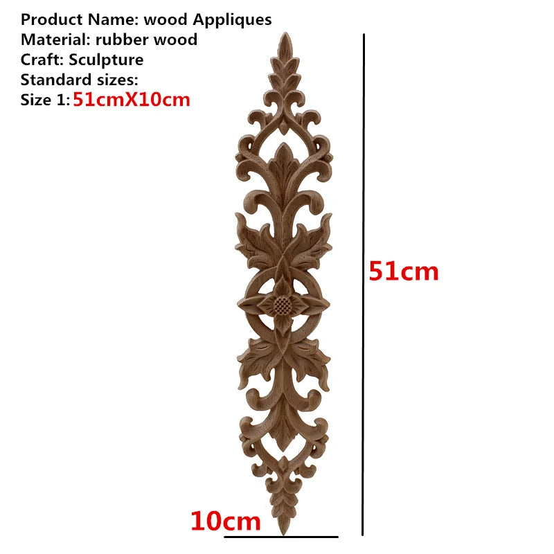Antique Decorative Wood Appliqués for Furniture Decoration, Fireplaces and Cabinetry Embellishment Wooden Mouldings..