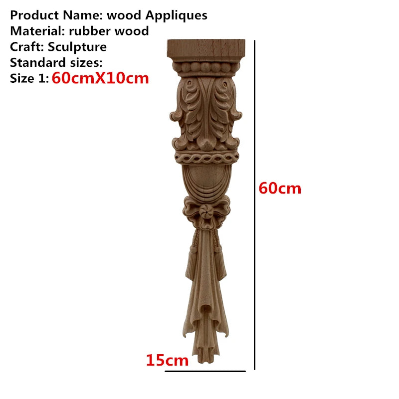 Antique Decorative Wood Appliqués for Furniture Decoration, Fireplaces and Cabinetry Embellishment Wooden Mouldings..