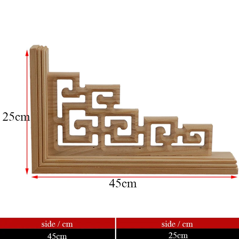 Exquisite Unpainted Long Leaves Rubber Furniture Decoration Accessories Doors Wood Figurines Wood Decal Wood Appliqué