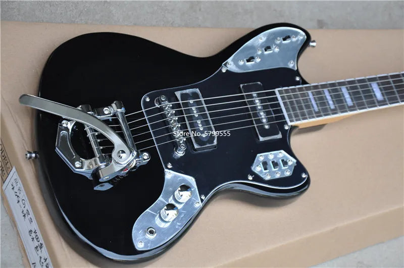 New Jaguar Electric Guitar With Whammy Bar and Fingerboard Inlays