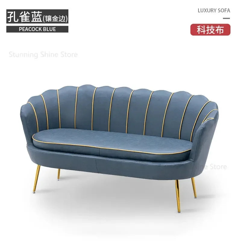 European Leisure Velvet Living Room Sofas Designer Balcony Lazy Single Sofa Double Sofa Bedroom Armchair Living Room Furniture