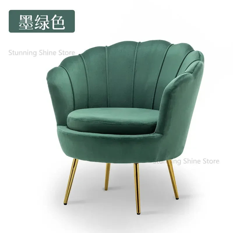 European Leisure Velvet Living Room Sofas Designer Balcony Lazy Single Sofa Double Sofa Bedroom Armchair Living Room Furniture