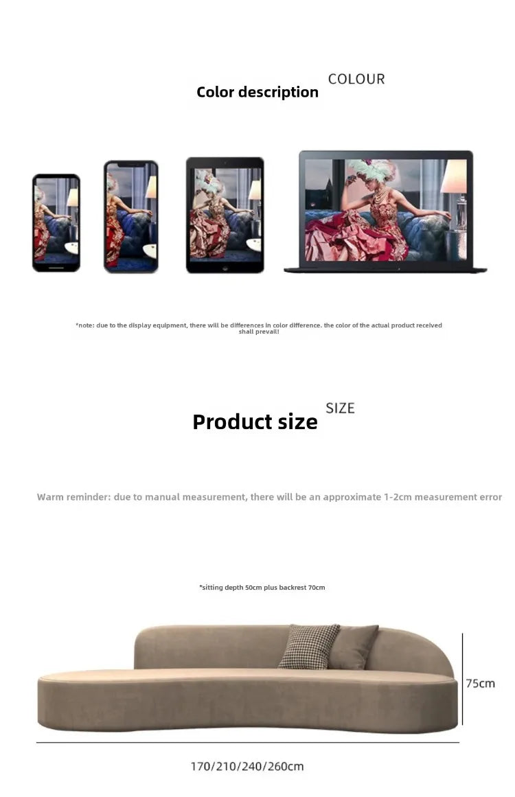 European Designer Sofa. Sexy Curved and Customized. Great For Lobby's and Open Spaces.