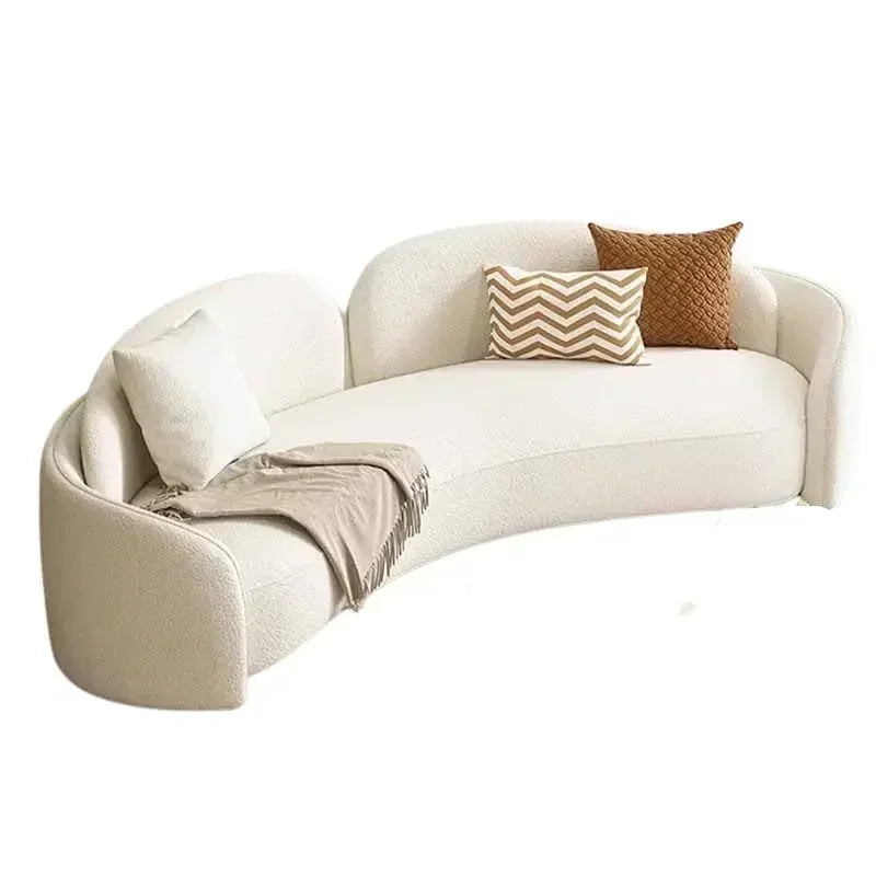 Lovely 1/2 Moon Living Room Sofas. Nordic Style Minimalist Lounge Lazy Modern Puffs Sofa Muebles.