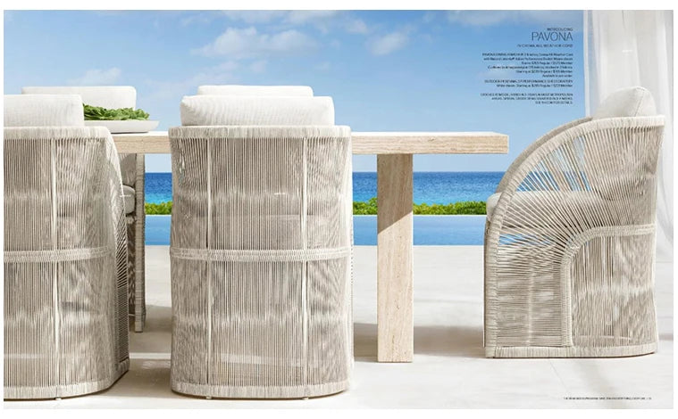 Outdoor rattan sofa leisure balcony three-piece garden creative hotel courtyard villa room open-air outdoor furniture