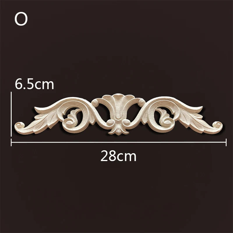 Decorative Wood Appliques Woodcarving Antique Onlays Mouldings Background Wall Decoration for Living Room Furniture Accessories