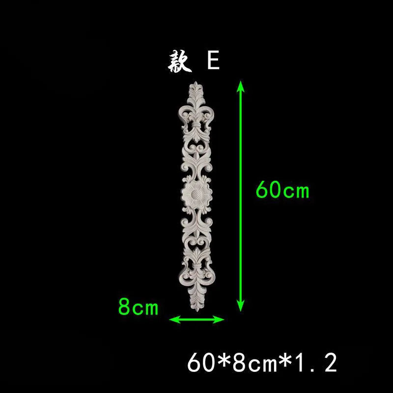 Wood carved appliques corners onlay decals for furniture flower decor Room decorations accessories Unpainted wood decal corner
