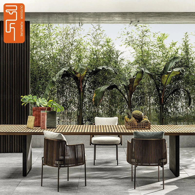 Outdoor rattan sofa waterproof sunscreen courtyard terrace garden furniture