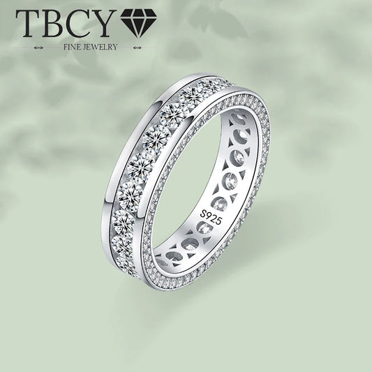 3mm Moissanite Rings Silver 925 for Women and Men D VVS1 Diamond Band with GRA 18k Luxury Wedding Engagement Jewelry New