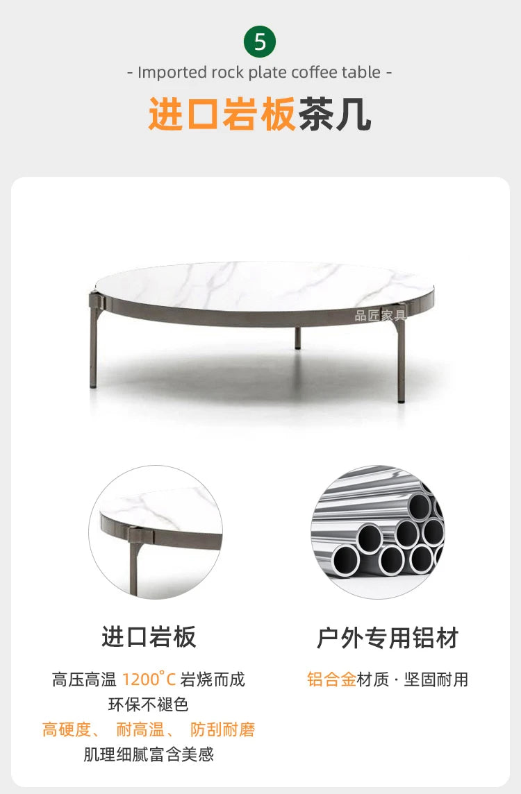 Outdoor rattan sofa waterproof sunscreen courtyard terrace garden furniture