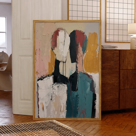 Modern Abstraction Intertwined Souls Art Painting Print Canvas Poster picture For Living Room Bedroom Wall Art Home Decor