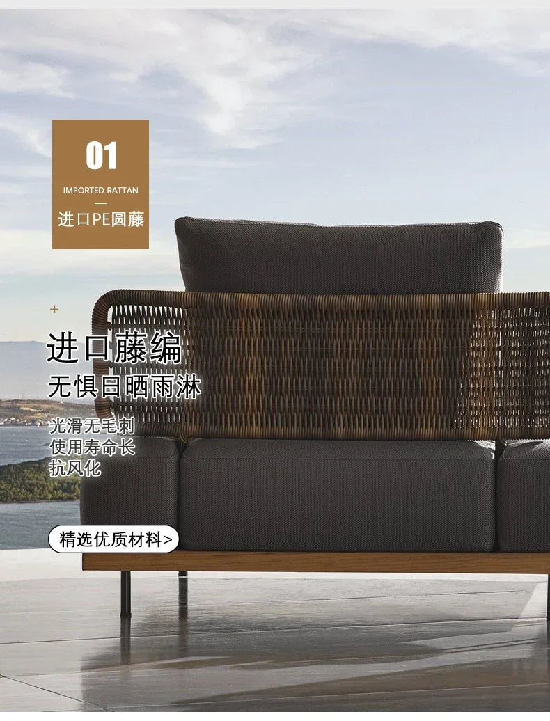 Outdoor Living 2 Person Sofa Complete Garden Lounge Room Sofas Street Luxury Furniture 1-person Modern Bed Balcony Sets Patio