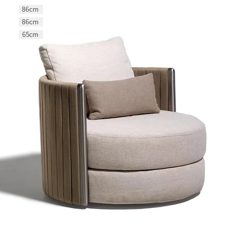 Outdoor Rattan Sofa. Villa Garden Rattan Chair, Terrace balcony. Aluminum Alloy, Waterproof Sunscreen Coffee Table.
