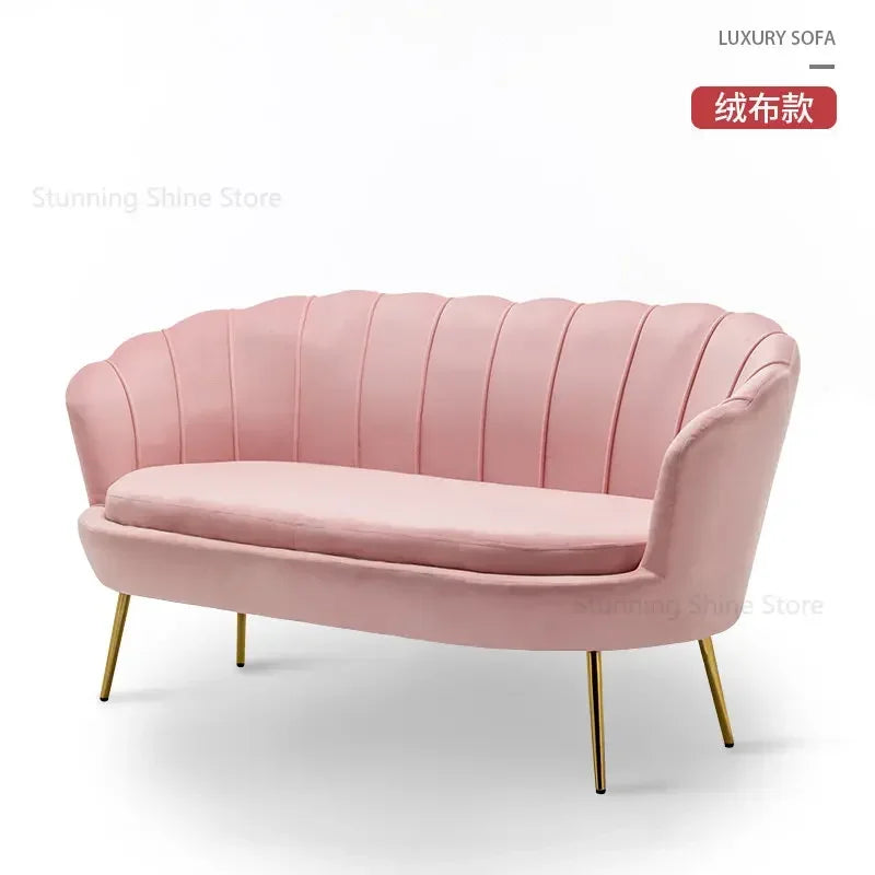 European Leisure Velvet Living Room Sofas Designer Balcony Lazy Single Sofa Double Sofa Bedroom Armchair Living Room Furniture