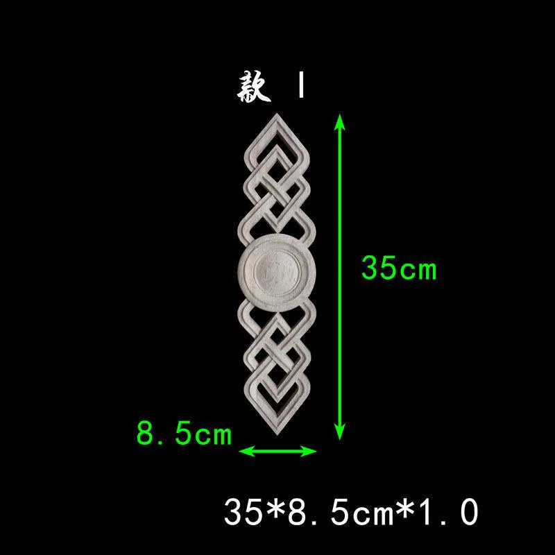 Wood carved appliques corners onlay decals for furniture flower decor Room decorations accessories Unpainted wood decal corner