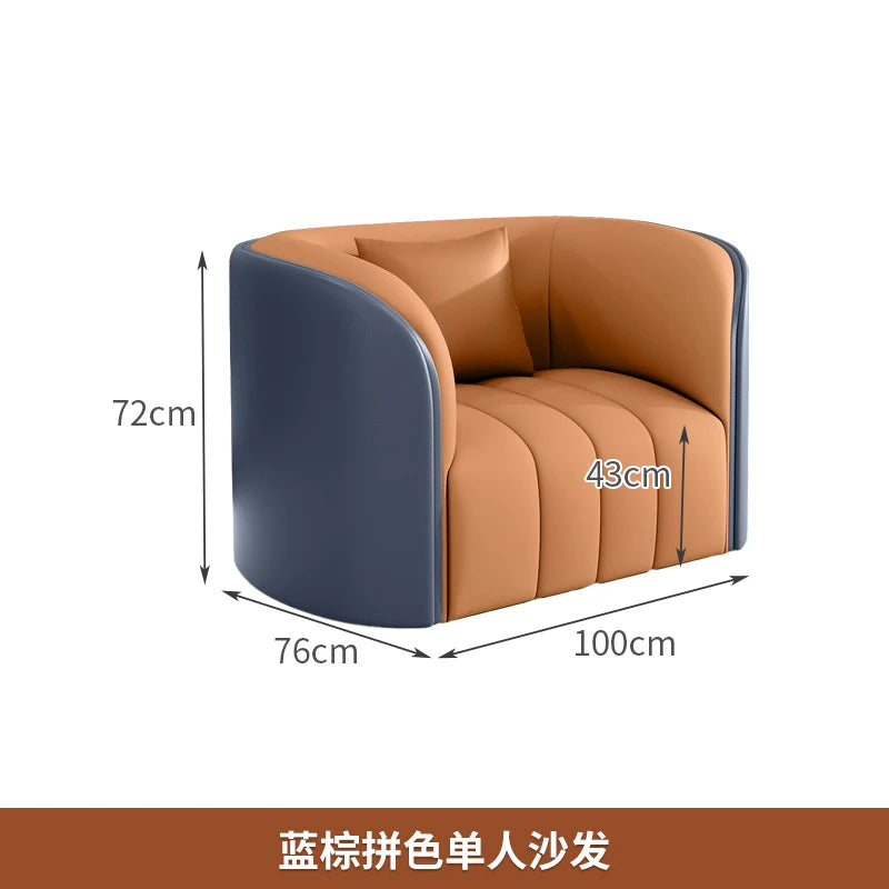 Salon Style Cafe Bar Seating Room. Small Single Sofas and Chairs. Lounge Divano Library Furniture