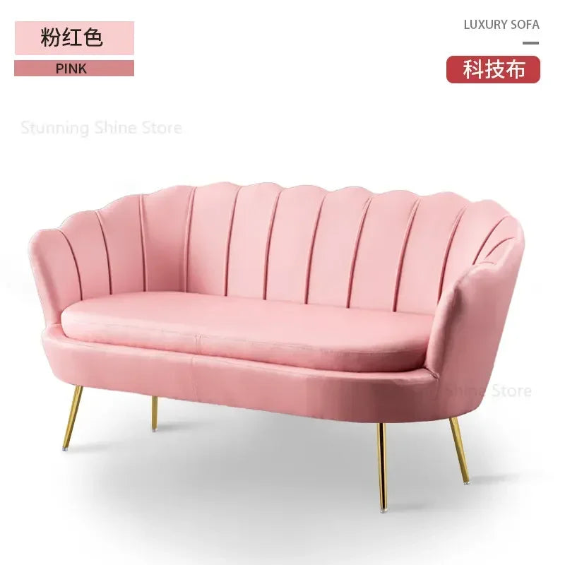 European Leisure Velvet Living Room Sofas Designer Balcony Lazy Single Sofa Double Sofa Bedroom Armchair Living Room Furniture