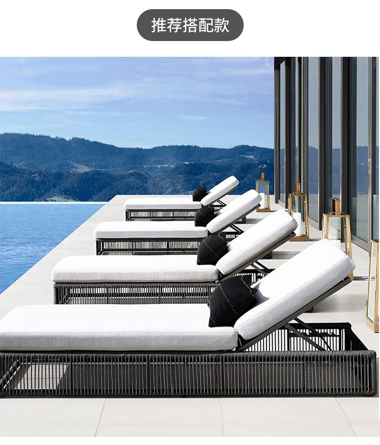 Outdoor Rattan sofa-Courtyard, Terrace Leisure rattan Villa, Hotel Garden Furniture Combination