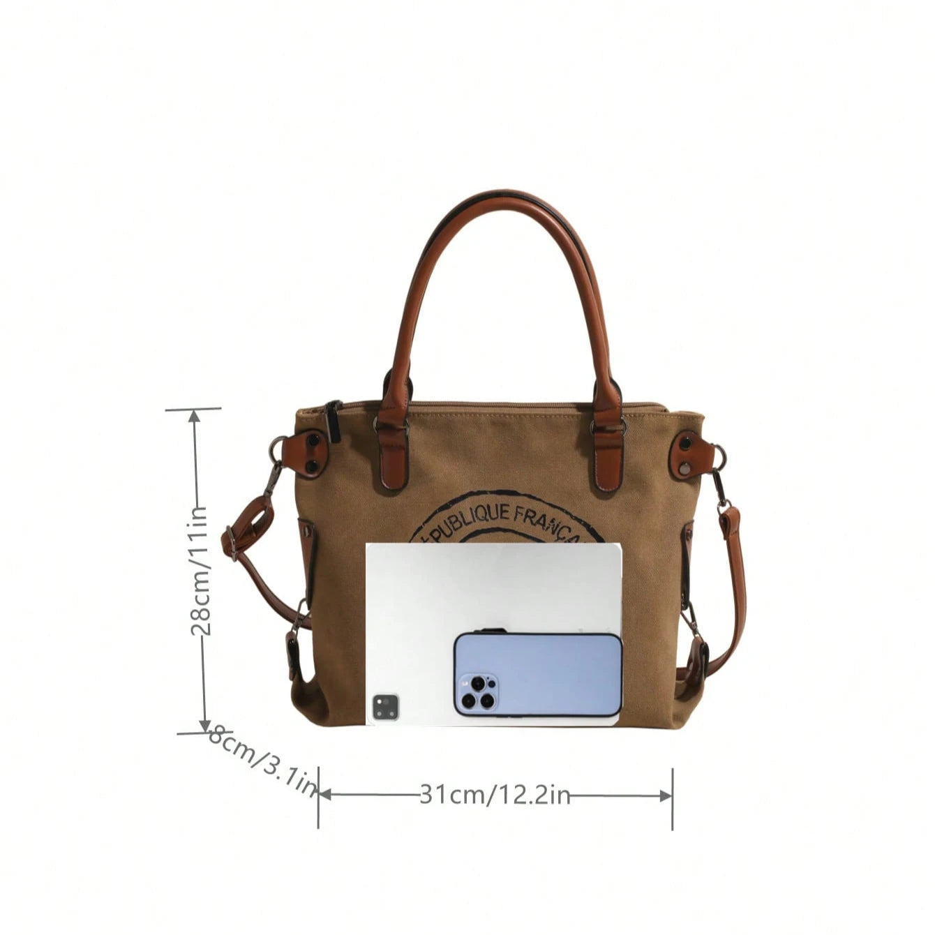 Large Capacity Casual Tote Bag, Stylish Crossbody Bag For Students, Working And Outdoor Commuting, One Shoulder Bag