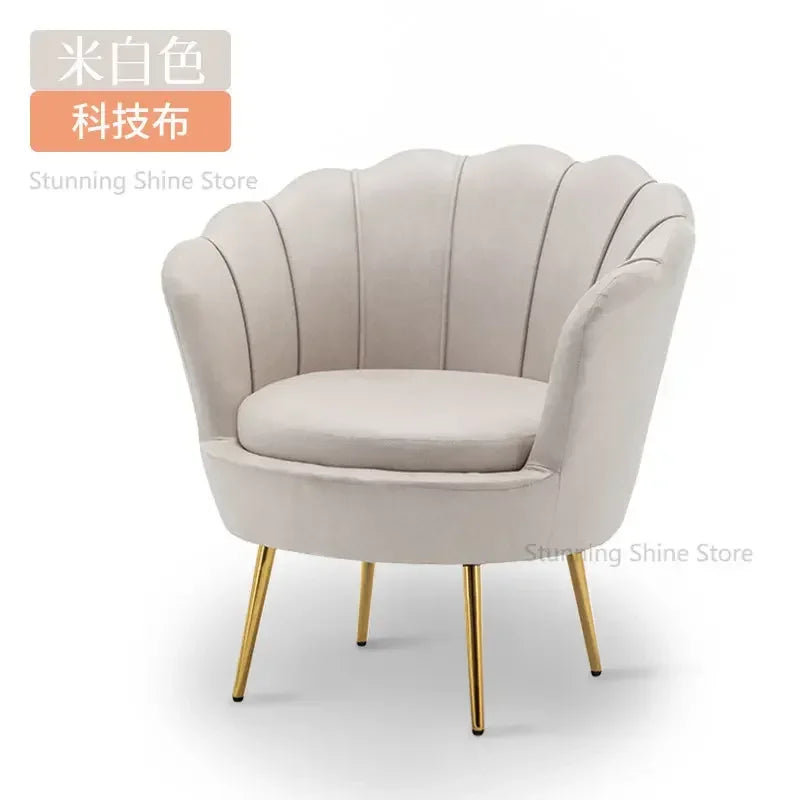 European Leisure Velvet Living Room Sofas Designer Balcony Lazy Single Sofa Double Sofa Bedroom Armchair Living Room Furniture
