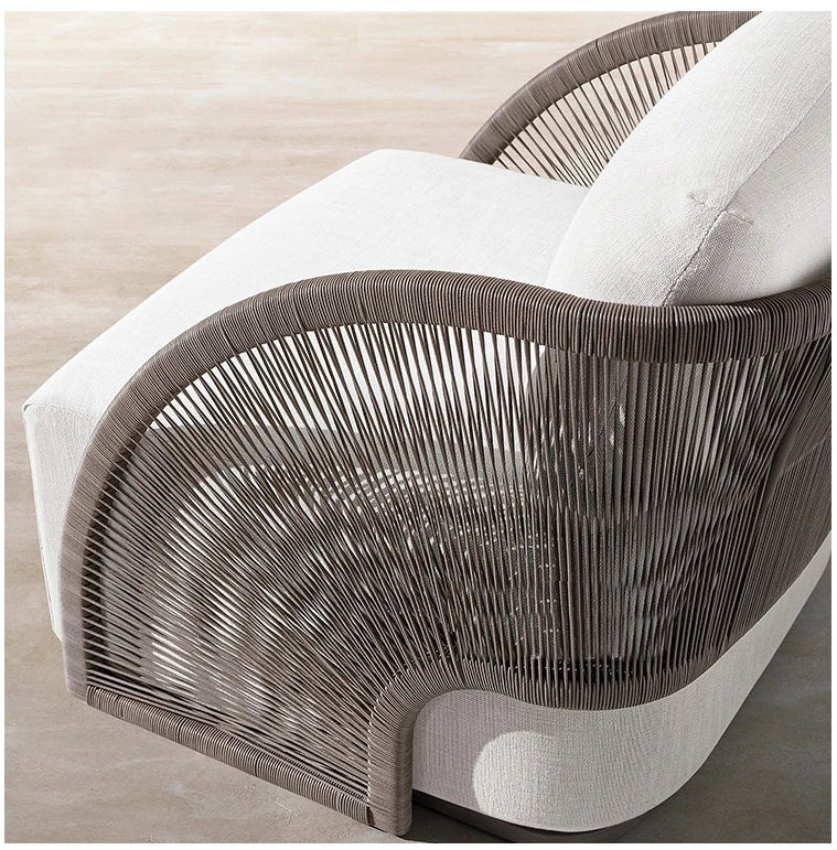 Outdoor rattan sofa leisure balcony three-piece garden creative hotel courtyard villa room open-air outdoor furniture