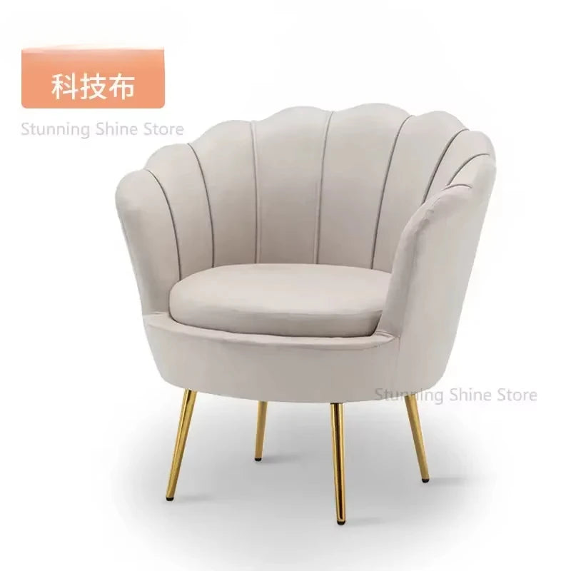 European Leisure Velvet Living Room Sofas Designer Balcony Lazy Single Sofa Double Sofa Bedroom Armchair Living Room Furniture