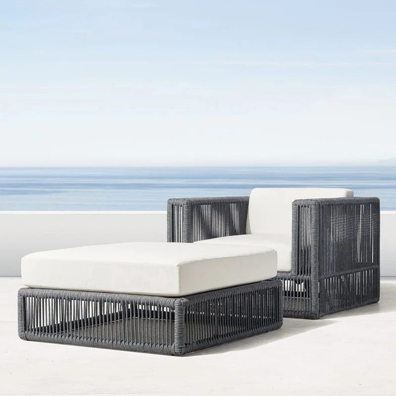 Outdoor Rattan sofa-Courtyard, Terrace Leisure rattan Villa, Hotel Garden Furniture Combination