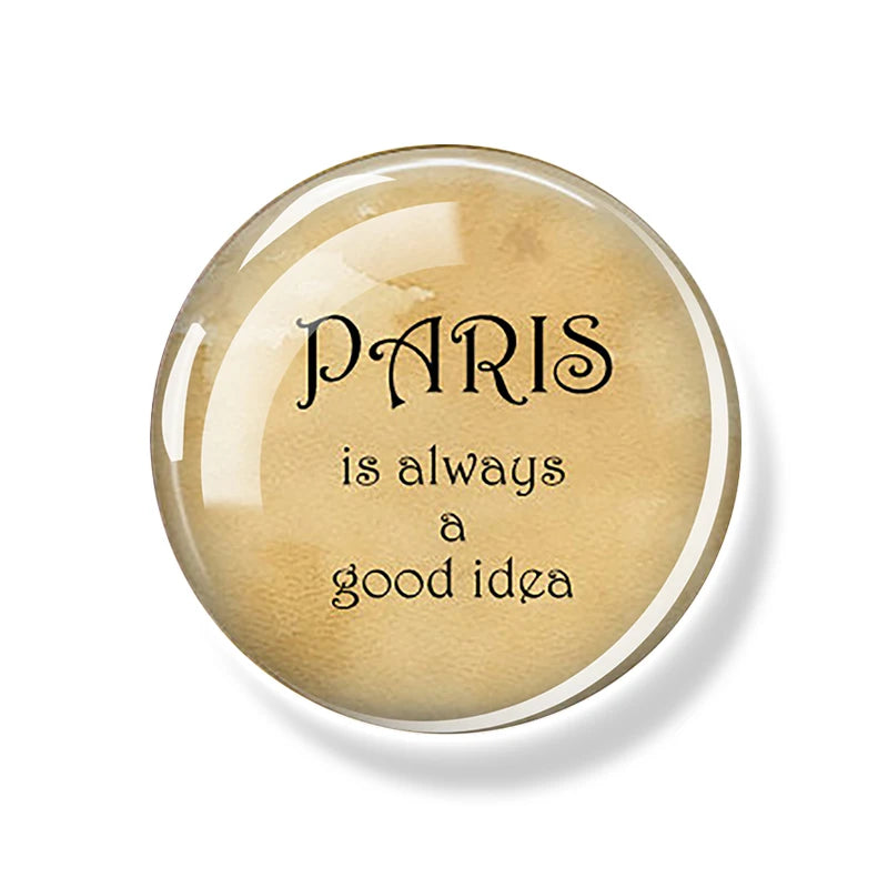 France Paris Buildings Fridge Magnet Eiffel Tower Triumphal Arch Travel Souvenirs Glass Refrigerator Magnets Stickers Home Decor