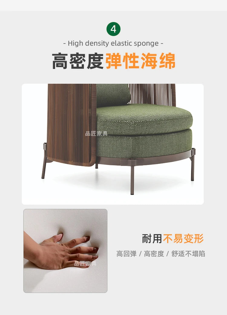 Outdoor rattan sofa waterproof sunscreen courtyard terrace garden furniture