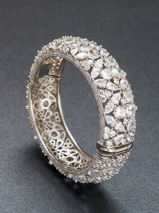 Gorgeous Bangle/Bracelet, Shiny Zircon Stone