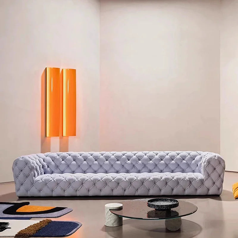 Living Room Sofas. Modern Luxury LEATHER Sofas Mid Century Designer Koltuk Takımı Trendy Furniture
