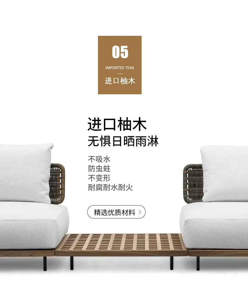 Outdoor Living 2 Person Sofa Complete Garden Lounge Room Sofas Street Luxury Furniture 1-person Modern Bed Balcony Sets Patio