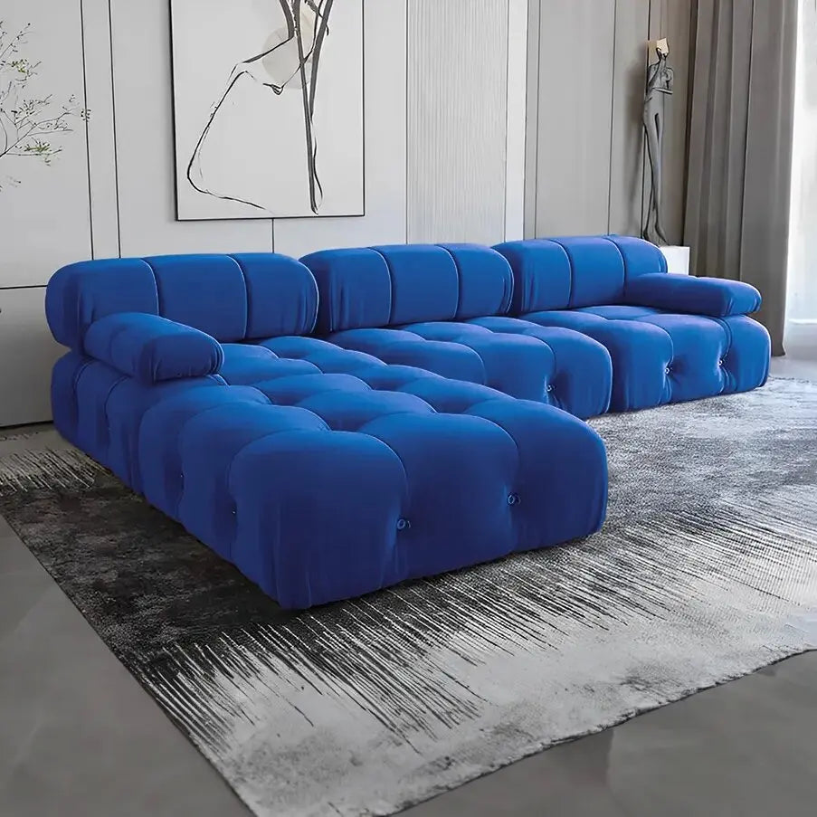 Modern Furniture Curved Sofa Set. Round White Living Room Apartment Boucle Semi-Circular Sofa Italian Minimalist Sofa