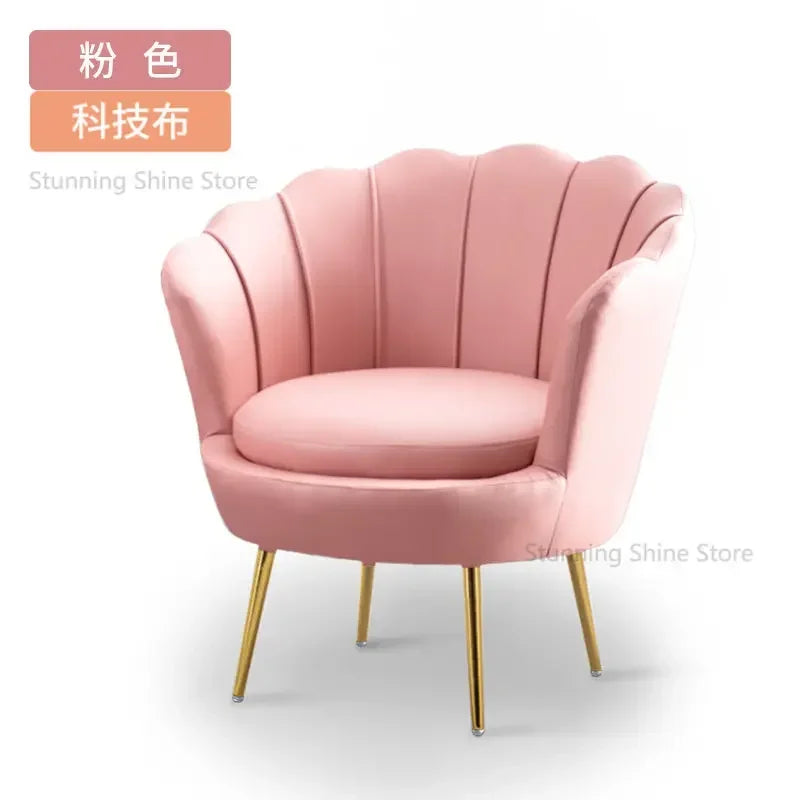European Leisure Velvet Living Room Sofas Designer Balcony Lazy Single Sofa Double Sofa Bedroom Armchair Living Room Furniture