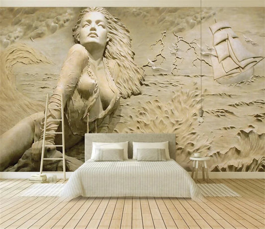 Stunning Angel Wallpaper Mural Continental Relief Mythical Wall Paper